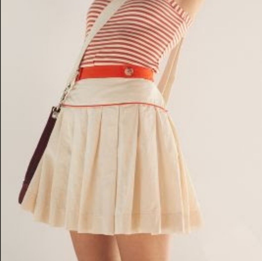 Maeve Anthropologie A-Line Pleated Tennis Mini Skirt Size 6